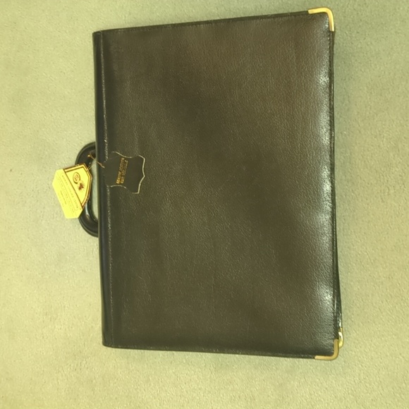 New black gold hardware leather brief case - Picture 3 of 6